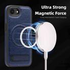 For iPhone 16e Multi-function Holder MagSafe PU Phone Case(Royal Blue) - 2