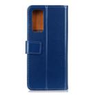 For Samsung Galaxy Note20 3-Color Pearl Texture Magnetic Buckle Horizontal Flip PU Leather Case with Card Slots & Wallet & Holder(Blue) - 2