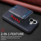 For iPhone 16 BETOPNICE Vertical Flip Detachable MagSafe Wallet Phone Case(Blue) - 3