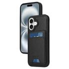For iPhone 16 BETOPNICE Vertical Flip Detachable MagSafe Wallet Phone Case(Black) - 1
