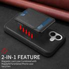 For iPhone 16 BETOPNICE Vertical Flip Detachable MagSafe Wallet Phone Case(Black) - 3