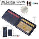 For iPhone 13 Pro BETOPNICE Vertical Flip Detachable MagSafe Wallet Phone Case(Blue) - 2