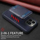 For iPhone 13 Pro BETOPNICE Vertical Flip Detachable MagSafe Wallet Phone Case(Blue) - 3