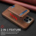 For iPhone 13 Pro BETOPNICE Vertical Flip Detachable MagSafe Wallet Phone Case(Brown) - 3