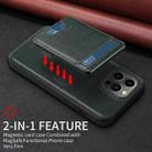 For iPhone 13 Pro Max BETOPNICE Vertical Flip Detachable MagSafe Wallet Phone Case(Green) - 3
