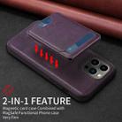 For iPhone 13 Pro Max BETOPNICE Vertical Flip Detachable MagSafe Wallet Phone Case(Purple) - 3