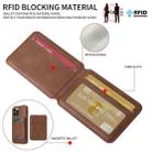 For iPhone 13 Pro Max BETOPNICE Vertical Flip Detachable MagSafe Wallet Phone Case(Brown) - 2