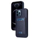 For iPhone 12 Pro Max BETOPNICE Vertical Flip Detachable MagSafe Wallet Phone Case(Blue) - 1