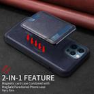 For iPhone 12 Pro Max BETOPNICE Vertical Flip Detachable MagSafe Wallet Phone Case(Blue) - 3