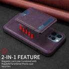 For iPhone 12 Pro Max BETOPNICE Vertical Flip Detachable MagSafe Wallet Phone Case(Purple) - 3
