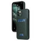 For iPhone 11 Pro Max BETOPNICE Vertical Flip Detachable MagSafe Wallet Phone Case(Green) - 1