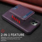 For iPhone 11 Pro Max BETOPNICE Vertical Flip Detachable MagSafe Wallet Phone Case(Purple) - 3