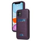 For iPhone 11 BETOPNICE Vertical Flip Detachable MagSafe Wallet Phone Case(Purple) - 1