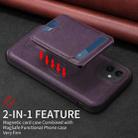 For iPhone 11 BETOPNICE Vertical Flip Detachable MagSafe Wallet Phone Case(Purple) - 3
