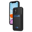 For iPhone 11 BETOPNICE Vertical Flip Detachable MagSafe Wallet Phone Case(Black) - 1