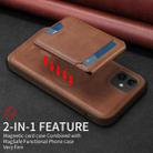 For iPhone 11 BETOPNICE Vertical Flip Detachable MagSafe Wallet Phone Case(Brown) - 3