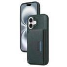 For iPhone 16 BETOPNICE Horizontal Flip Detachable MagSafe Wallet Phone Case(Green) - 1