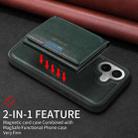 For iPhone 16 BETOPNICE Horizontal Flip Detachable MagSafe Wallet Phone Case(Green) - 3