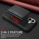 For iPhone 16 BETOPNICE Horizontal Flip Detachable MagSafe Wallet Phone Case(Black) - 3