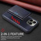 For iPhone 15 Pro Max BETOPNICE Horizontal Flip Detachable MagSafe Wallet Phone Case(Blue) - 3