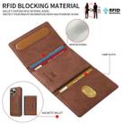 For iPhone 15 Pro Max BETOPNICE Horizontal Flip Detachable MagSafe Wallet Phone Case(Brown) - 2