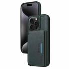For iPhone 15 Pro BETOPNICE Horizontal Flip Detachable MagSafe Wallet Phone Case(Green) - 1