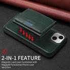 For iPhone 14 Plus BETOPNICE Horizontal Flip Detachable MagSafe Wallet Phone Case(Green) - 3