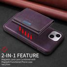 For iPhone 14 Plus BETOPNICE Horizontal Flip Detachable MagSafe Wallet Phone Case(Purple) - 3