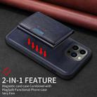 For iPhone 13 Pro Max BETOPNICE Horizontal Flip Detachable MagSafe Wallet Phone Case(Blue) - 3