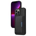 For iPhone 13 Pro Max BETOPNICE Horizontal Flip Detachable MagSafe Wallet Phone Case(Black) - 1