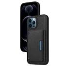 For iPhone 12 Pro Max BETOPNICE Horizontal Flip Detachable MagSafe Wallet Phone Case(Black) - 1
