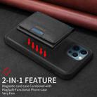 For iPhone 12 Pro Max BETOPNICE Horizontal Flip Detachable MagSafe Wallet Phone Case(Black) - 3