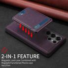 For Samsung Galaxy S25 Ultra 5G BETOPNICE Vertical Flip Detachable MagSafe Wallet Phone Case(Purple) - 3