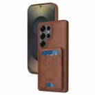 For Samsung Galaxy S25 Ultra 5G BETOPNICE Vertical Flip Detachable MagSafe Wallet Phone Case(Brown) - 1
