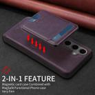 For Samsung Galaxy S24 FE 5G BETOPNICE Vertical Flip Detachable MagSafe Wallet Phone Case(Purple) - 3