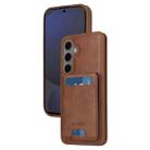 For Samsung Galaxy S24 FE 5G BETOPNICE Vertical Flip Detachable MagSafe Wallet Phone Case(Brown) - 1