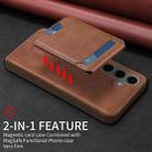 For Samsung Galaxy S24 FE 5G BETOPNICE Vertical Flip Detachable MagSafe Wallet Phone Case(Brown) - 3