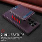 For Samsung Galaxy S23 Ultra 5G BETOPNICE Vertical Flip Detachable MagSafe Wallet Phone Case(Purple) - 3