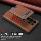 For Samsung Galaxy S23 Ultra 5G BETOPNICE Vertical Flip Detachable MagSafe Wallet Phone Case(Brown) - 3