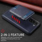 For Samsung Galaxy S21+ 5G BETOPNICE Vertical Flip Detachable MagSafe Wallet Phone Case(Blue) - 3