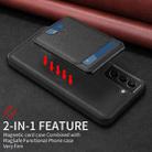 For Samsung Galaxy S21+ 5G BETOPNICE Vertical Flip Detachable MagSafe Wallet Phone Case(Black) - 3