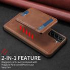 For Samsung Galaxy S21+ 5G BETOPNICE Vertical Flip Detachable MagSafe Wallet Phone Case(Brown) - 3