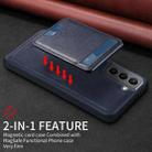 For Samsung Galaxy S21 5G BETOPNICE Vertical Flip Detachable MagSafe Wallet Phone Case(Blue) - 3