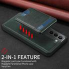 For Samsung Galaxy S21 5G BETOPNICE Vertical Flip Detachable MagSafe Wallet Phone Case(Green) - 3