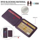 For Samsung Galaxy S21 5G BETOPNICE Vertical Flip Detachable MagSafe Wallet Phone Case(Purple) - 2