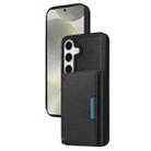 For Samsung Galaxy S24 5G BETOPNICE Horizontal Flip Detachable MagSafe Wallet Phone Case(Black) - 1