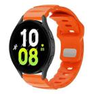 22mm Solid Color Reverse Buckle Fluororubber Watch Band(Orange) - 1