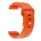 22mm Solid Color Reverse Buckle Fluororubber Watch Band(Orange) - 2