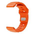 22mm Solid Color Reverse Buckle Fluororubber Watch Band(Orange) - 3