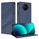 For Xiaomi Poco X3 Pro / Poco X3 Embossed Multi-functional Wallet Retro Leather Phone Case(Dark Blue) - 1
